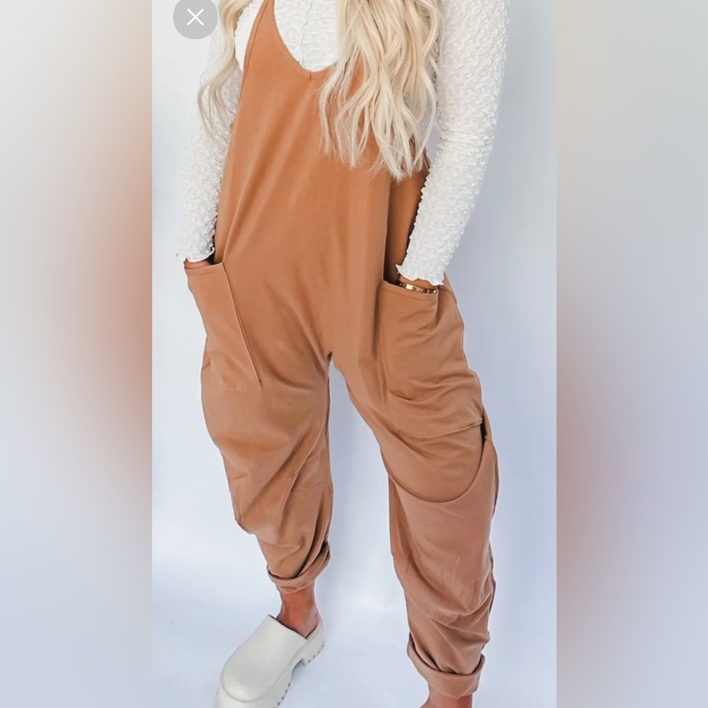 orange/rust jumpsuit